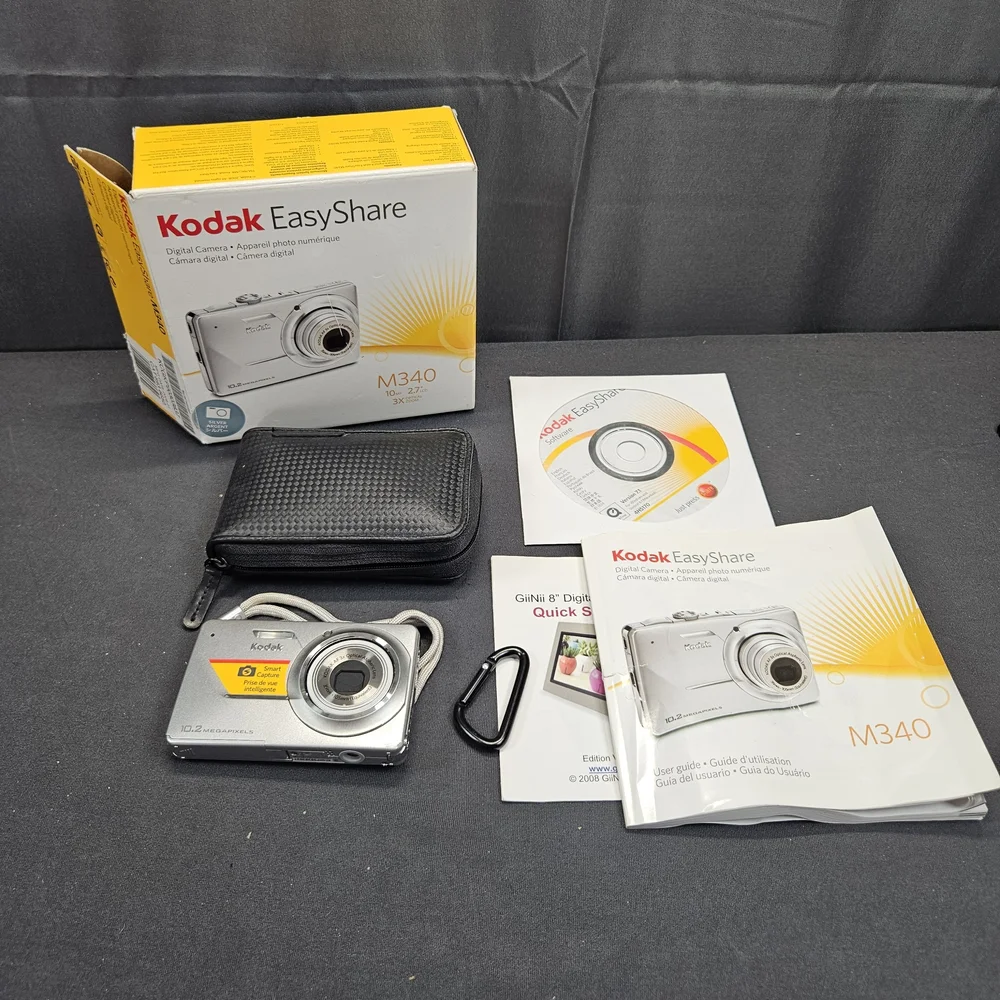 Kodak EasyShare M340 Digital Camera 10.2 MP W/ Battery Silver